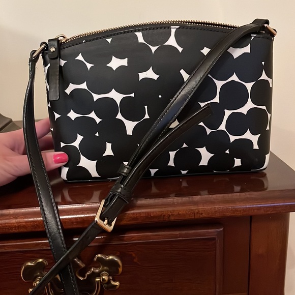 Kate Spade black and white dot side bag - Picture 3 of 4